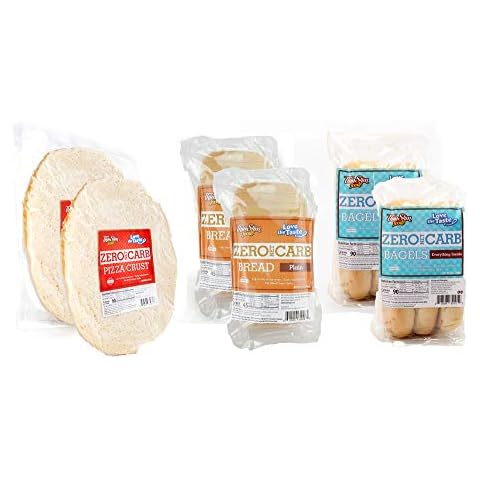 ThinSlim Foods Zero Net Carb Bread Plain 2pack | Bagels Everything Inside 2pack | Pizza Crust 2pack | 0g Net Carbs Cover