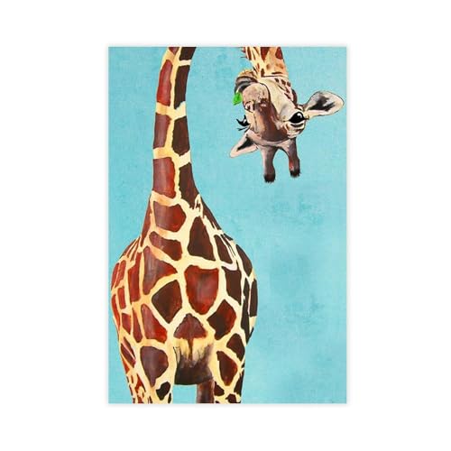 BKHJSASU Lienzo decorativo con diseño de cabeza de jirafa para decoración de pared, pinturas para sala de estar, dormitorio, 40 x 60 cm