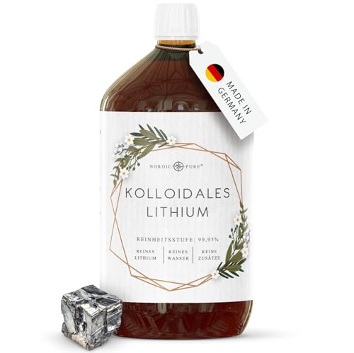 Kolloidales Lithium 1000ml 50ppm von Nordic Pure | Reich an Ionen | 99 95% rein in Deutschland hergestellt