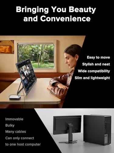 Image of UPERFECT Portable Monitor 27 inch, Dual Mode 4K UHD 144Hz /FHD 288Hz Gaming Monitor, 0.1ms FreeSync, 600 Nits, 125% sRGB, USB-C & HDMI 2.1 & DP 1.4, Large Second Screen for Laptop, Computer, Game Consoles
