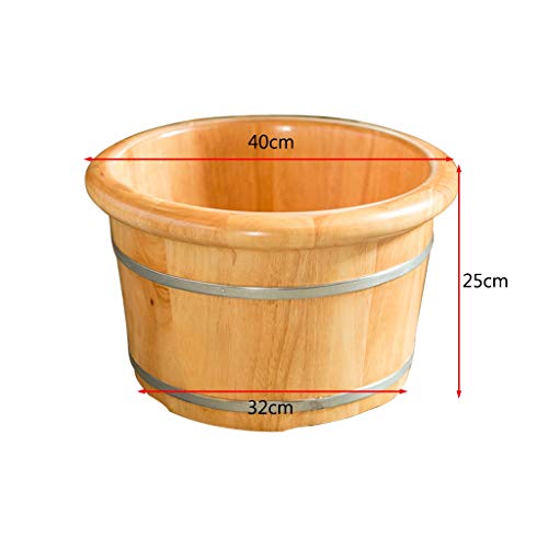 Masajeador spa de pies grande de madera con tapa 25cm miniatura 5