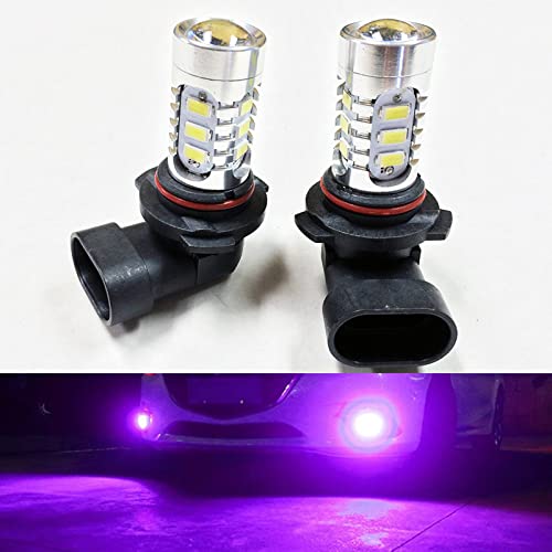 SOCAL-LED LIGHTING 9006 HB4 Pink LED Fog Light Bulbs for Powersports 15W SMD 5730 High Power Bright DRL Lights, 12V Daytime Running Light Replacement, Pack of 2