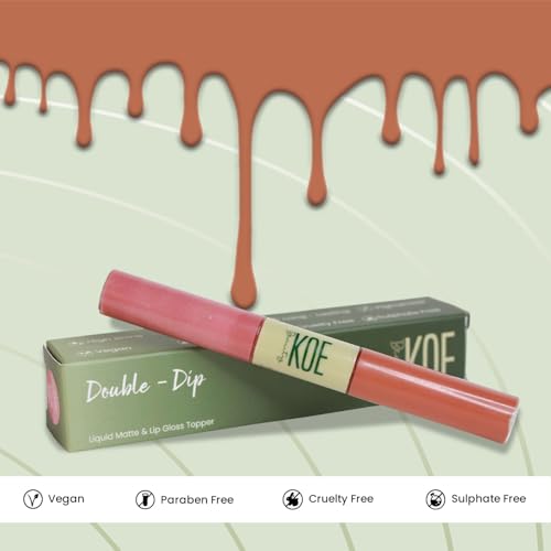 Image of Double Dip | Pink Spice & Jelly | Warm Rosy Pink Matte Lipstick (2ml) Plus Candy Gloss Finish Lip Topper (2ml) | Perfect Balance of Color & Shine