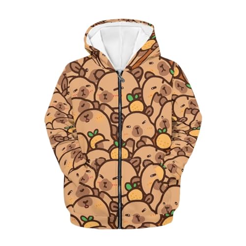 Girls Zip Up Hoodie 3D Printed Hooded Sweatshirt Hoody Coat with Pocket 6-16 Years2