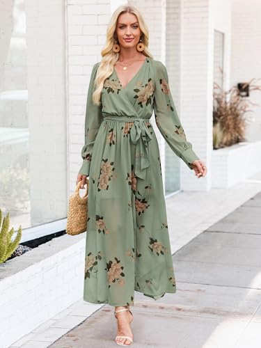 ANRABESS Women’s Long Sleeve Floral Maxi Dress Boho Flowy Wrap Slit V Neck Beach Fall Wedding Guest Party Vacation Dresses2