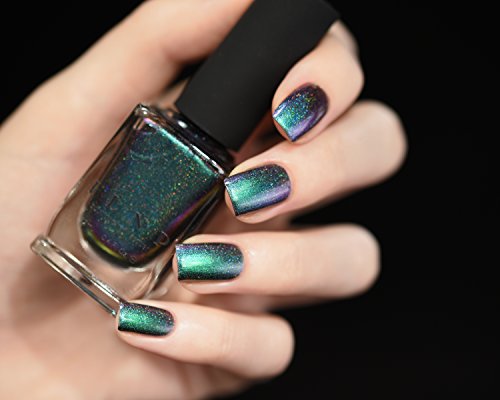 Image of ILNP Sirene (H) - Green, Blue, Violet, Red, Gold Color Shifting Holographic Ultra Chrome Nail Polish