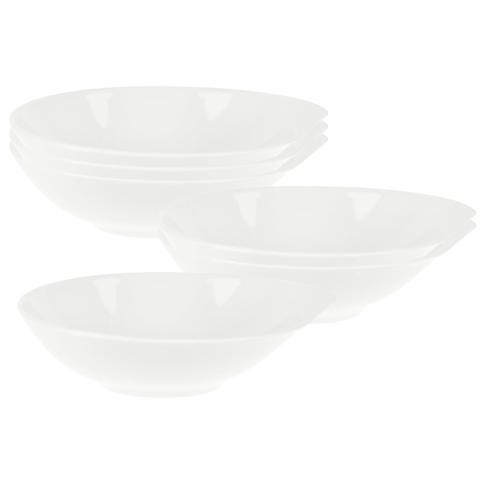 Villeroy & Boch - Flow Suppen- / Müslischalen 6er Set, Schale für Müslis/Obst/Suppen, griffiger Rand, Premium Porzellan, spülmaschinengeeignet, weiß, 300 ml