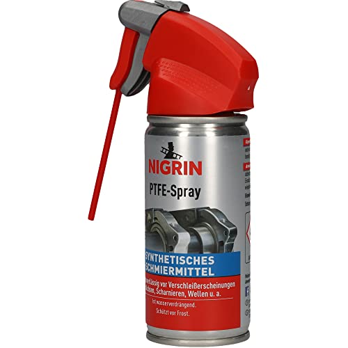 NIGRIN PTFE-Spray, synthetisches Schmiermittel, schützt zuverlässig vor Verschleißerscheinungen, 100 ml