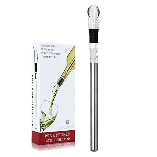 BeRicham 3-in-1 Stainless Steel Wine Chiller with Aerator and Pourer/Wine Accessory