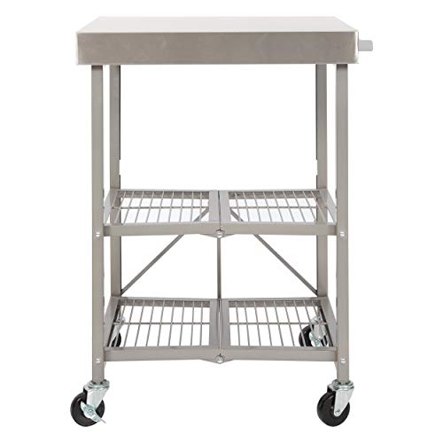Origami Folding Kitchen Cart on Wheels for Chefs Outdoor Coffee Wine