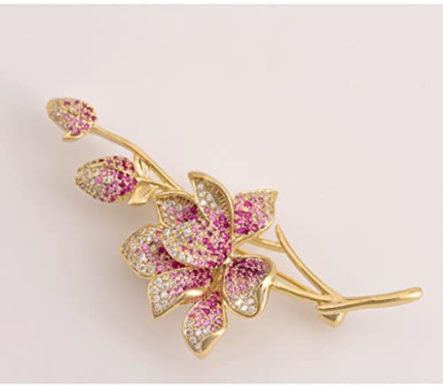 Accessoires fixes broche fleur dorée pour ajuster un vêtement lâche avec style - 3