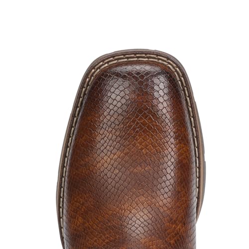 Image of Lumeheel Cowboy Boots for Men - Western Men's Boots with Classic Embroidered, Slip on Square Toe Boots, Slip Resistant Country Boots Chunky Heel Ankle, Durable Short Boots for Spring Fall