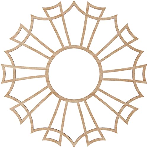 Image of Ekena Millwork 20 inchOD x 7 inchID x 3 /8 inchT Augustus Wood Fretwork Pierced Ceiling Medallion, Alder