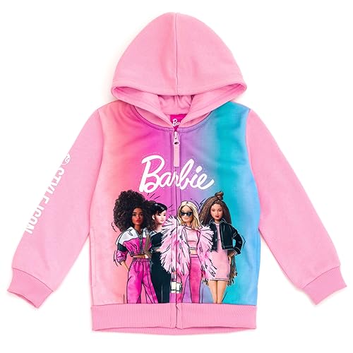 Amazon.com: Barbie Toddler Girls Fleece Zip Up Hoodie Pink 2T