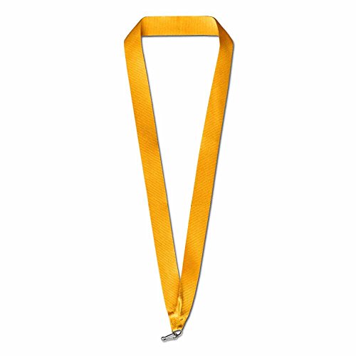 PinMart Solid or Multi-Color Neck Ribbon - Award Holder for Medals and Medallions - Blank Colored Achievement Ribbon Lanyard with Clip - 25 Pack