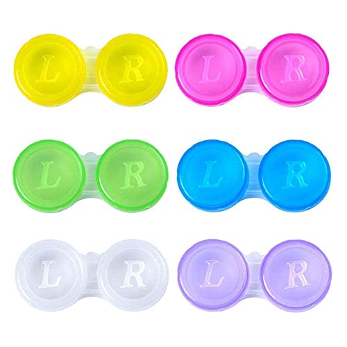 Anyasen Estuche lentillas 30 Piezas Estuches lentillas Caja de Lente de Contacto contactos Lente contenedores para Lentes de Contacto Caja de Lentes de Contacto de Viaje (6 Colores)