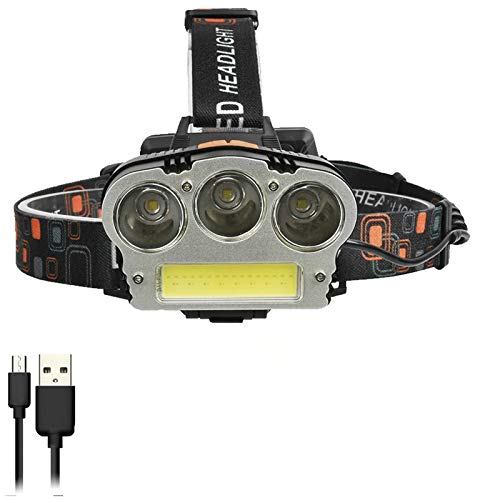 Lampe frontale LED 12 000 lumens 3 x XM-L T6 LED Lampe frontale 7 interrupteurs Modèle lampe frontale pour camping