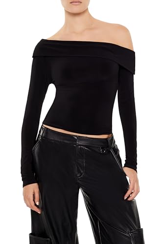 Forever 21 Women's Foldover Off-The-Shoulder Top...