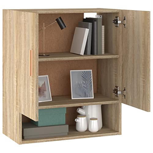 Armario de pared de roble Sonoma de 60 cm con gran almacenamiento y diseño compacto 5