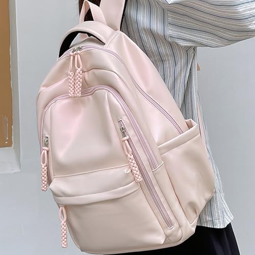 Mochila para portátil que soluciona la falta de espacio con piel sintética suave 7
