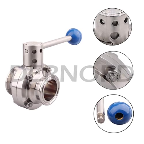 Vanne papillon sanitaire pour brassage et tuyauterie Tri Clamp - 6