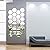 Shappy 24 Pieces Removable Acrylic Mirror Setting Wall Sticker Decal for Home Living Room Bedroom Decor (Middle Hexagon, 5 x 4.3 x 2.5 Inches)