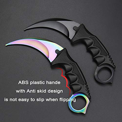 MSGumiho Karambit Knife Trainer - Stainless Steel Practice Training Knife with Sheath for Beginner - 100% Safe Practice Knives Trainer Tool