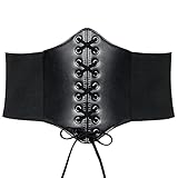 [maikun] [マイクイーン] ベルト レディース サッシュベルト レディース ベルト ブランドベルト おしゃれ レディースベルト 太 コルセット ベルト おおきいサイズ ウェディング ウエストマーク 幅広 カジュアル 誕生日 プレゼント 黒 68cm