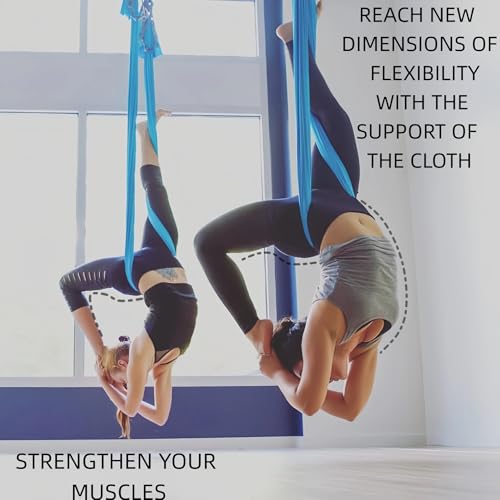 Image of F.Life Aerial Silk Yoga Hammock & Swing for yoga Inversion,Strength training,starter hardware kit