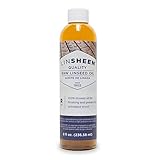 LinSheen Raw Linseed Oil – Flaxseed Wood Treatment Conditioner to Rejuvenate, Restore and Condition Wood Patio Furniture, Decks to Kitchen Cutting Boards, 8 oz Bottle