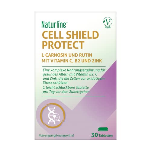 Naturline L-Carnosin Komplex 30 Vegan Tabletten Angereichert mit Rutin, Zink, Vitamin B2 und C Cover
