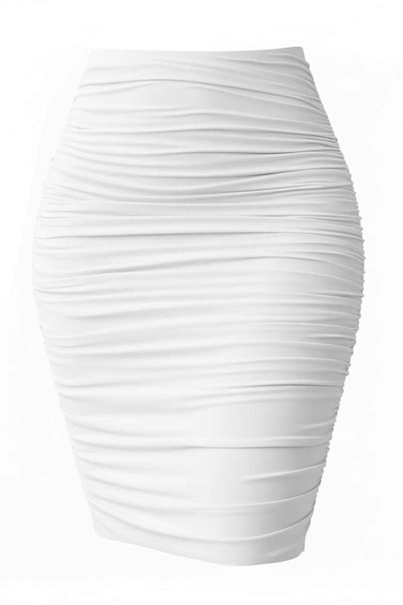 eoeoo Gonna longuette elasticizzata a vita alta elasticizzata aderente sexy da donna