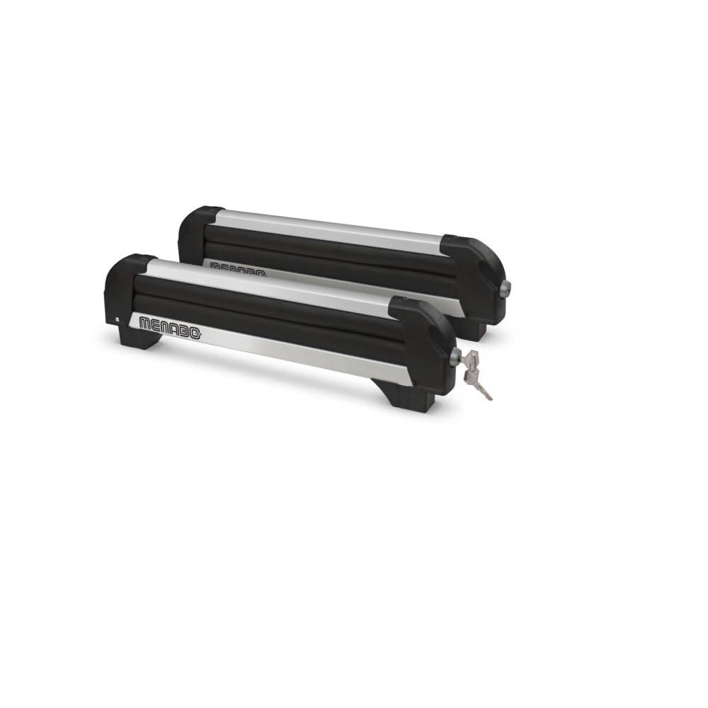 Compatible con Volkswagen T-ROC Porta ESQUÍ DE Aluminio para Techo DE Coche con 4 Pares DE ESQUÍES O 2 Snowboards HOMOLOGADO por MENABO