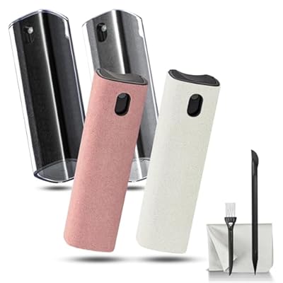 walrfid 4 Pack Screen Cleaner Spray, Car Touchscreen Mist Cleaner, Electronic Laptop Cleaning Kit for Computer, Cellphone, iPad, iPhone, MacBook, TV Monitor, Tablet, Car Display(Pink Grey Black Cream)