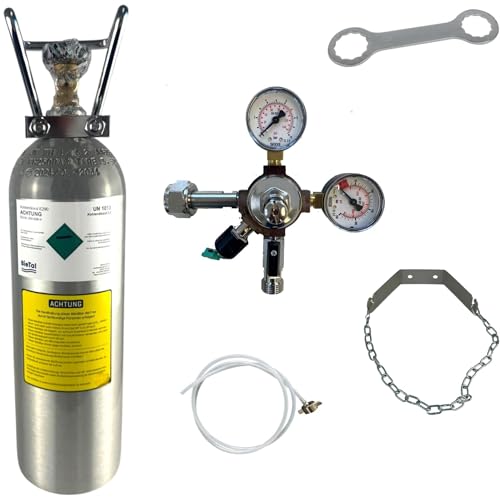 BieTal® Zubehörset zur Umrüstung von Quooker Cube auf große CO2-Flaschen Umbauset mit 2 kg ALU CO2-Flasche