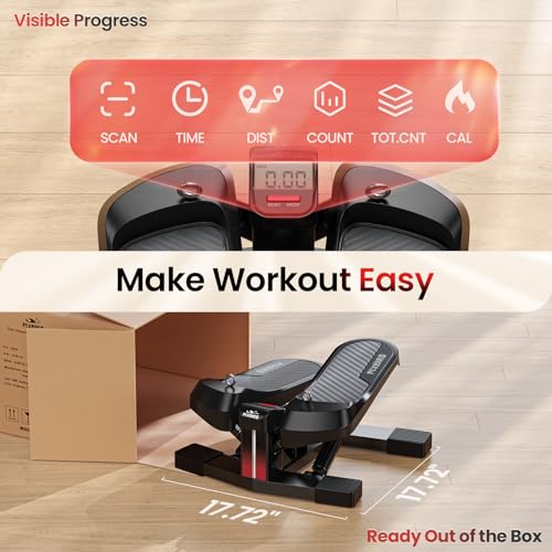 Image of FLYBIRD Home Gym Stair Stepper - Compact Cardio & Lower‑Body Workout Machine, Supports Up to 350 LBS, Targets Legs, Hips & Glutes, Ideal Fitness Gear for Both Men and Women