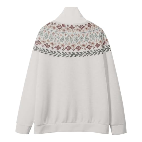 Sudadera de mujer sin capucha con cuello ribete de otoño 4