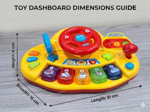 Image of Zest 4 Toyz Baby Musical Toy 6 to 12 Months Light up Steering Wheel Toy with Traffic Light & Sound for 6 8 9 10 Months and 1 2 Year Old Boys Girls