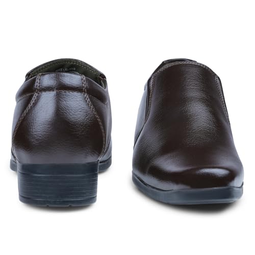 Image of DOCTOR EXTRA SOFT Men's Black Formal Shoes- Classic Office Business Dress Shoes, Slip On Style, Lightweight Cushioned Sole, Non-Slip Professional Work, Wedding,Party & Casual Footwear D-852