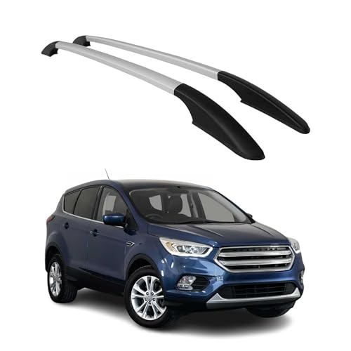 Barras de techo longitudinales compatibles con Ford Kuga 2012-2019 Aluminio Gris