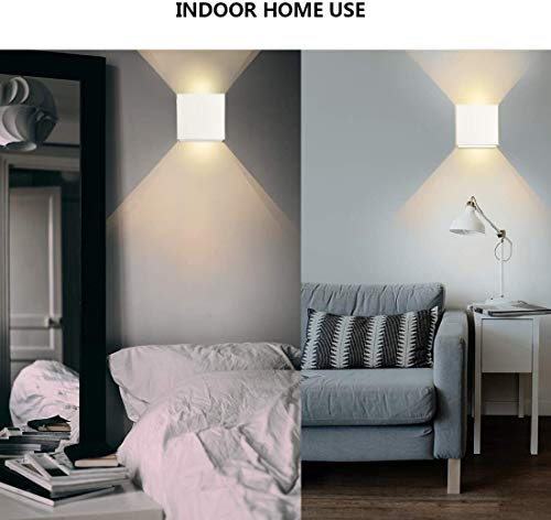 Oowolf Modern Set Of 2 Led Wall Sconces, Waterproof Ip65 Outdoor, 3000K Cool White Aluminum Wall Sconce Light, G9 Replaceable Bulb Up And Down Wall Lights For Bedroom Living Room Hallway (White) #TOP5