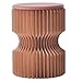 HFAFRZ Tabouret Pliant en Carton, Tabouret Kraft Pliable Hexagonal AccordéOn avec en Cuir Coussin en Feutre, SièGe Papier Moderne Disponible en Quatre Tailles,30x38cm