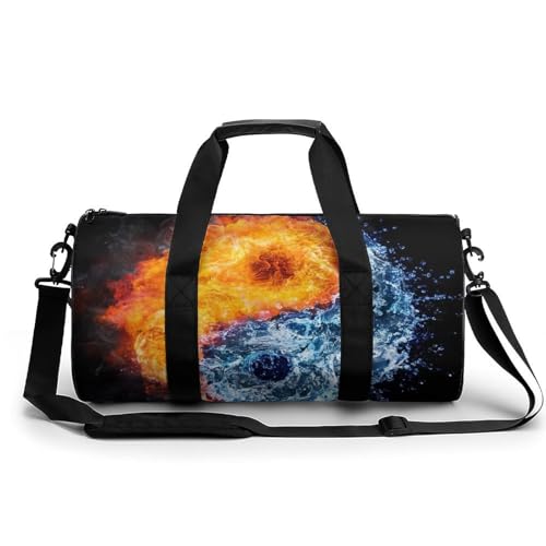 Sac de sport Tai Chi De Glace Et De Feu de 45x23x23cm pour gym et voyage