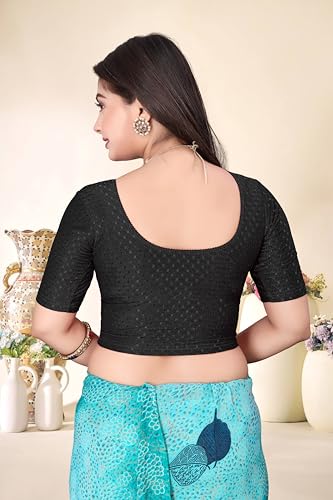 Stretchable Cotton Fabric Readymade Saree Blouse for Women - Saree Blouses for Women Stretchy, Indian Saree Blouses for Women2