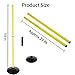 ASENVER Soccer Agility Poles Set Detachable Sports Trainning Speed Pole Slalom Poles with Rubber Base Sport Traning Equipment (4.9 FT, Pack of 12)