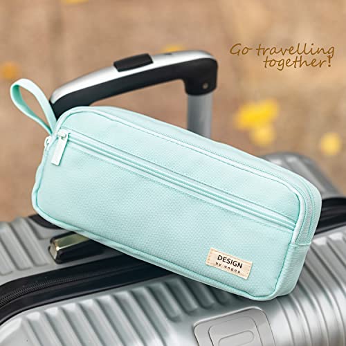 Image of HVOMO Large Pencil Case High Capacity Holder Box Storage bag Desk Organizer Marker Pouch Pen For Middle School Office College Adult Girl and Boy(Green)