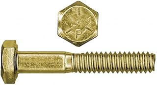 Newport Fasteners 9/16 inch x 4 inch Hex Cap Screw Grade 5 Zinc Yellow Plated Steel (Quantity: 150 pcs) 9/16-12 x 4 Hex Bolt/Coarse Thread/Partially Threaded 1.375 inches of Thread