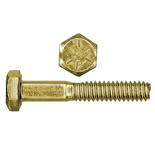 Grade 5 Hex Cap Screws Zinc Yellow Plated 5/8"-11 x 3-3/4", 25 -Pieces, Coarse Thread Partially Threaded 1.5 inches of Thread by Newport Fasteners