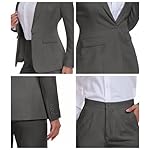 Women's Suiting 2 Piece Lady Formal Solid Jacket Outfit Business Office One Button Blazer Pant Slim Fit Suit Set for Work - Image 5