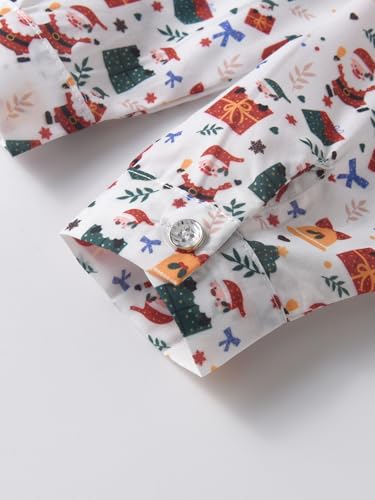 Image of Boarnseorl Baby Boys Pants Sets, Infant Long Sleeve Shirt + Pants + Bow Tie + Suspenders Outfits